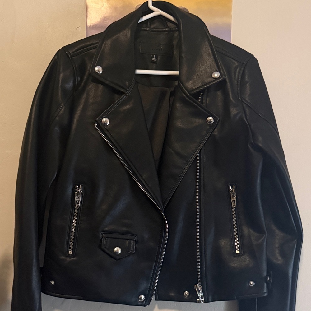 Blank NYC Black faux leather Biker James dean style in perfect conditioner